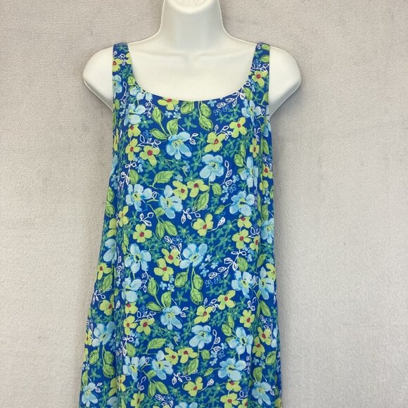 Vintage Y2K Sigrid Olsen Sport Floral Midi Sheath Dress Size 6 Sleeveless 2002 - Picture 3 of 16